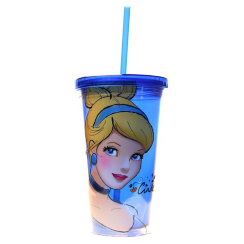 Cinderella Portrait Plastic Travel Cup